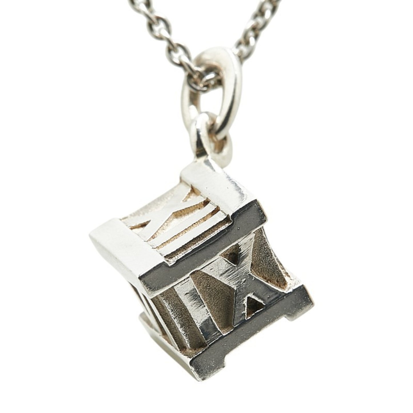 Tiffany & Co. Atlas Cube Necklace In 925 Sterling Silver