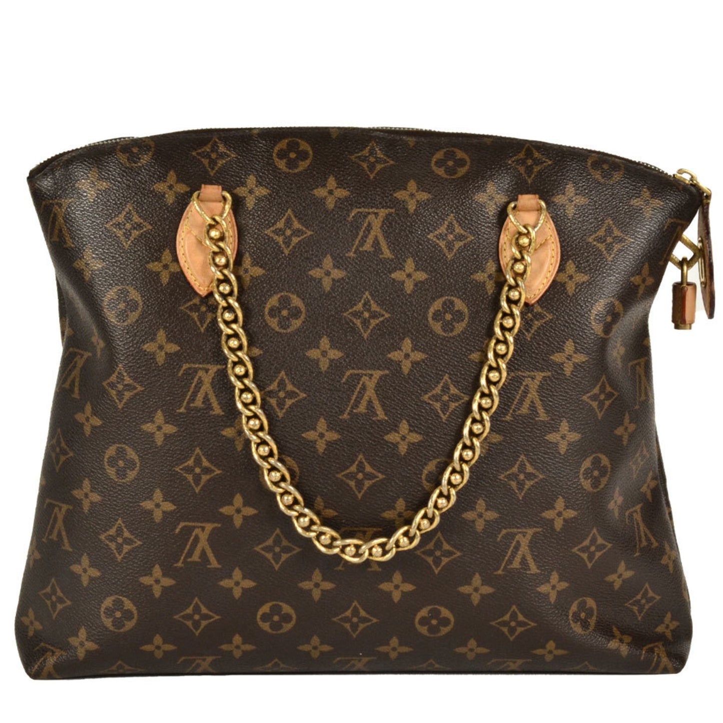 Louis Vuitton Louis Vuitton Lockit Chain Handbag Monogram Canvas M40989 Brown Du2153