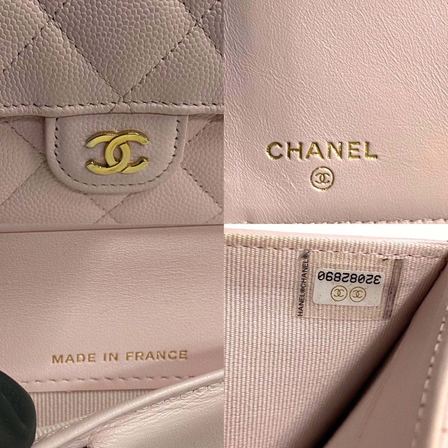 Chanel Matelass Leather Caviar Bifold Wallet With Coco Mark