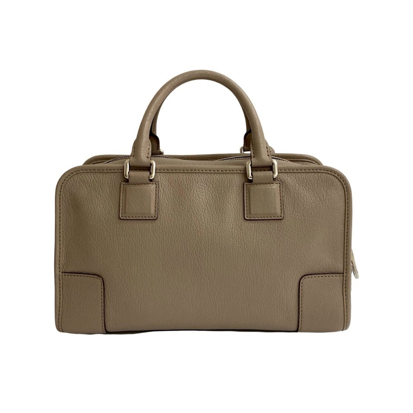 Loewe Amazona 28 Anagram Logo Embossed Leather Handbag/Mini Boston Bag Beige 37953
