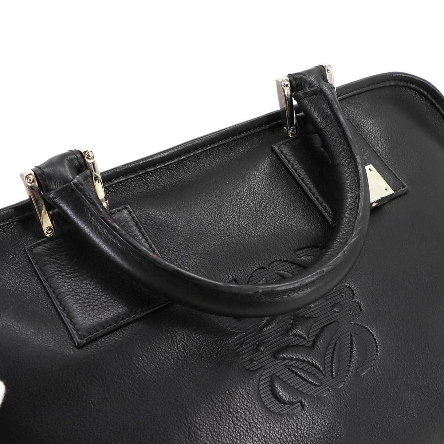 Loewe Amazona 28 Handbag In Black Leather