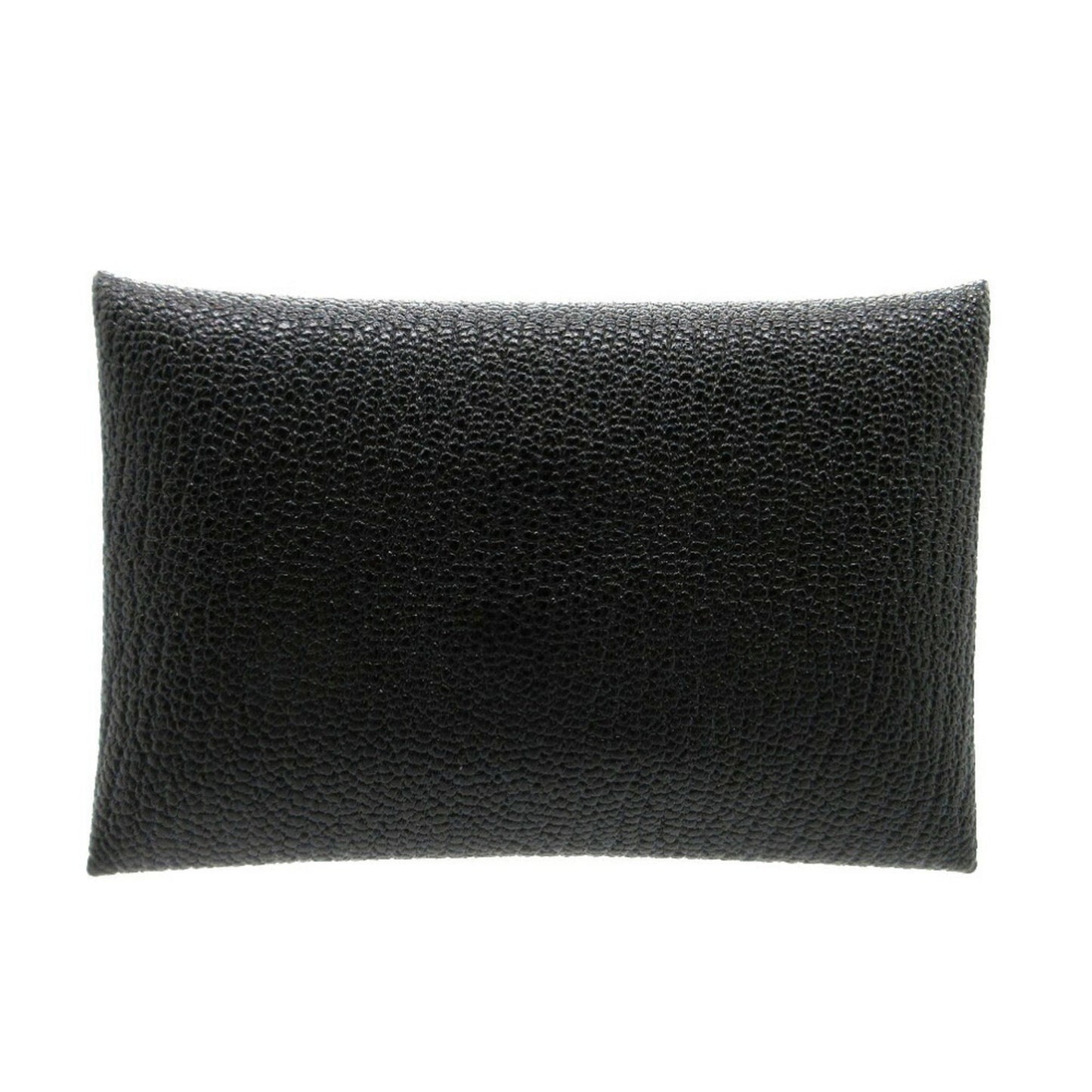 Hermes Calvi Card Case Chevre Black Z Stamp 0829Hermes