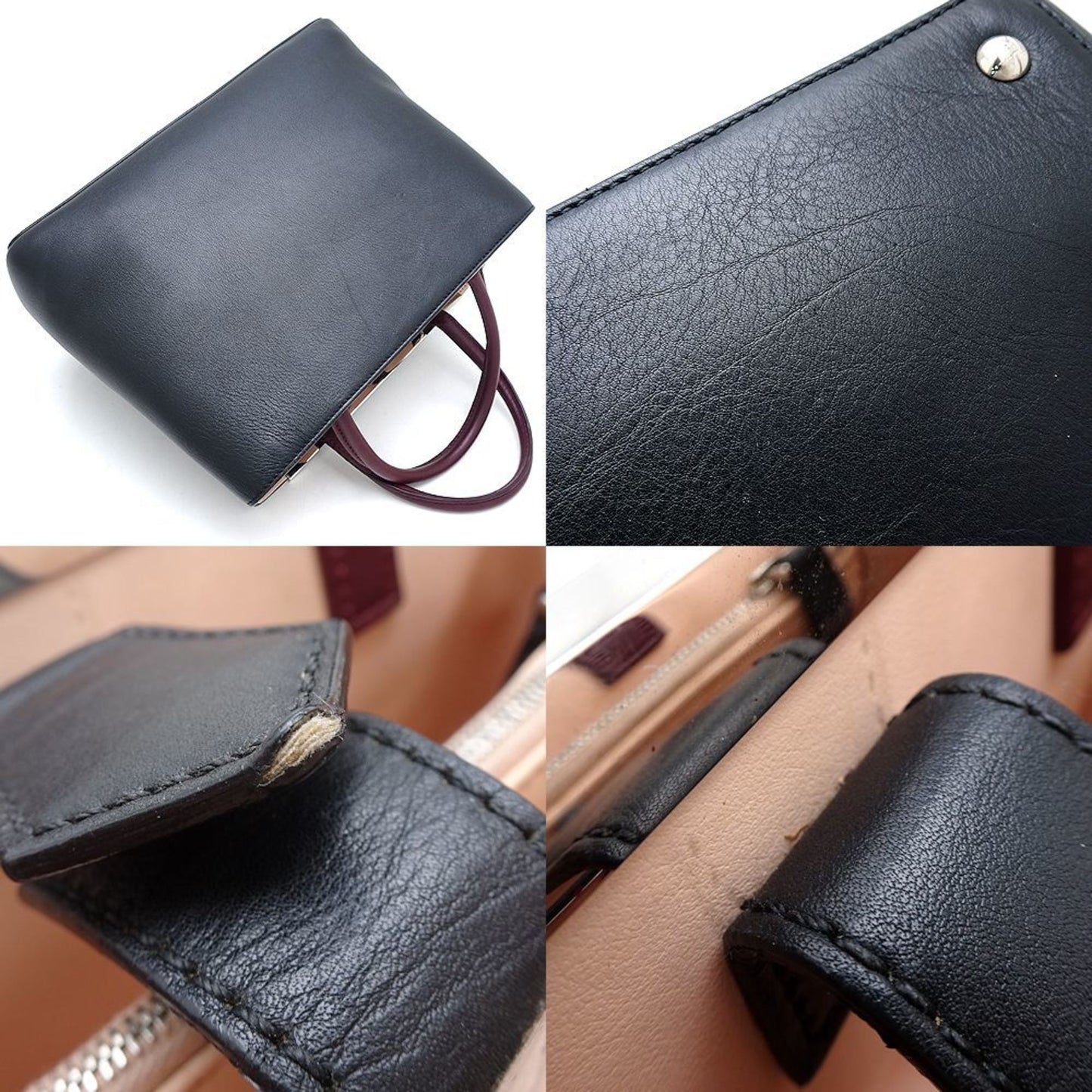 Fendi Petit Toujour 8Bh253 Handbag Monster Leather Black 352157