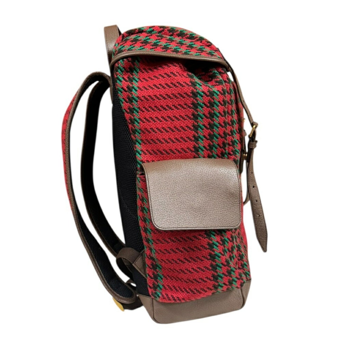 Gucci Houndstooth & Stripe Backpack/Daypack In Wool (625939)