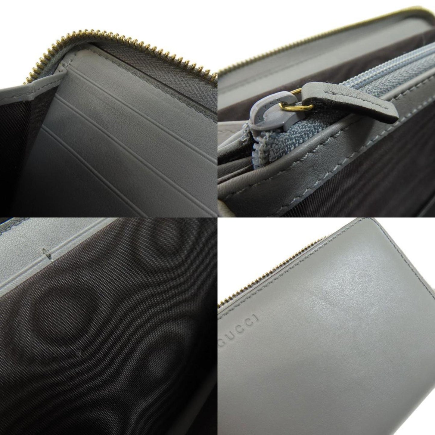 Gucci 453158 Bamboo Long Wallet Leather