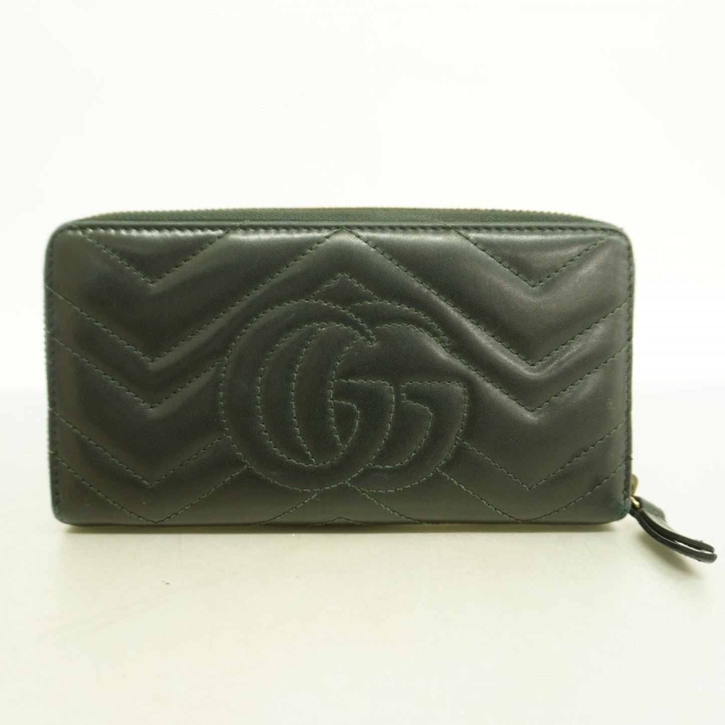 Gucci Gg Marmont Long Wallet 443123 Leather Black