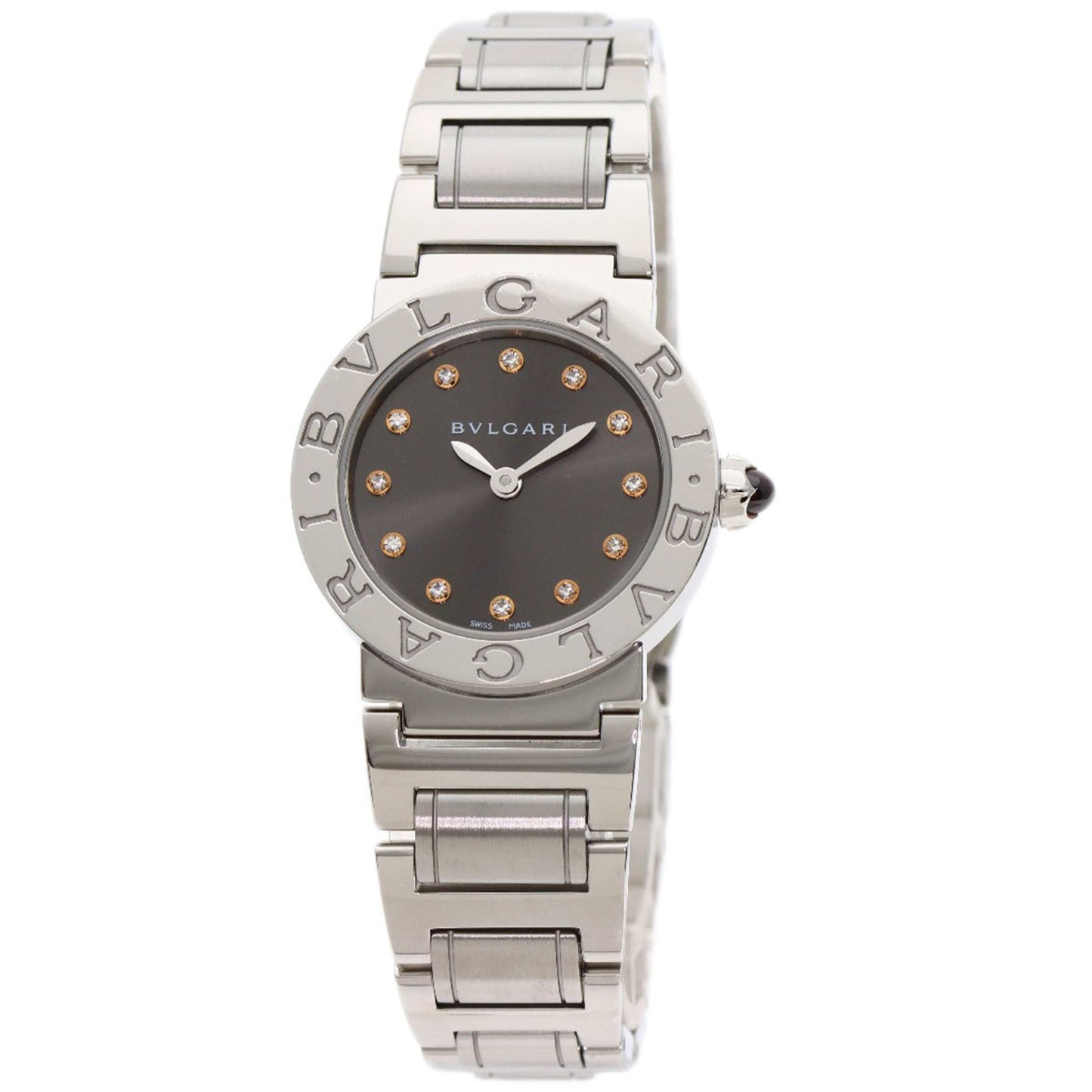 Bvlgari Bbl26C6Ss 12 12P Diamond Watch Stainless Steel Ss