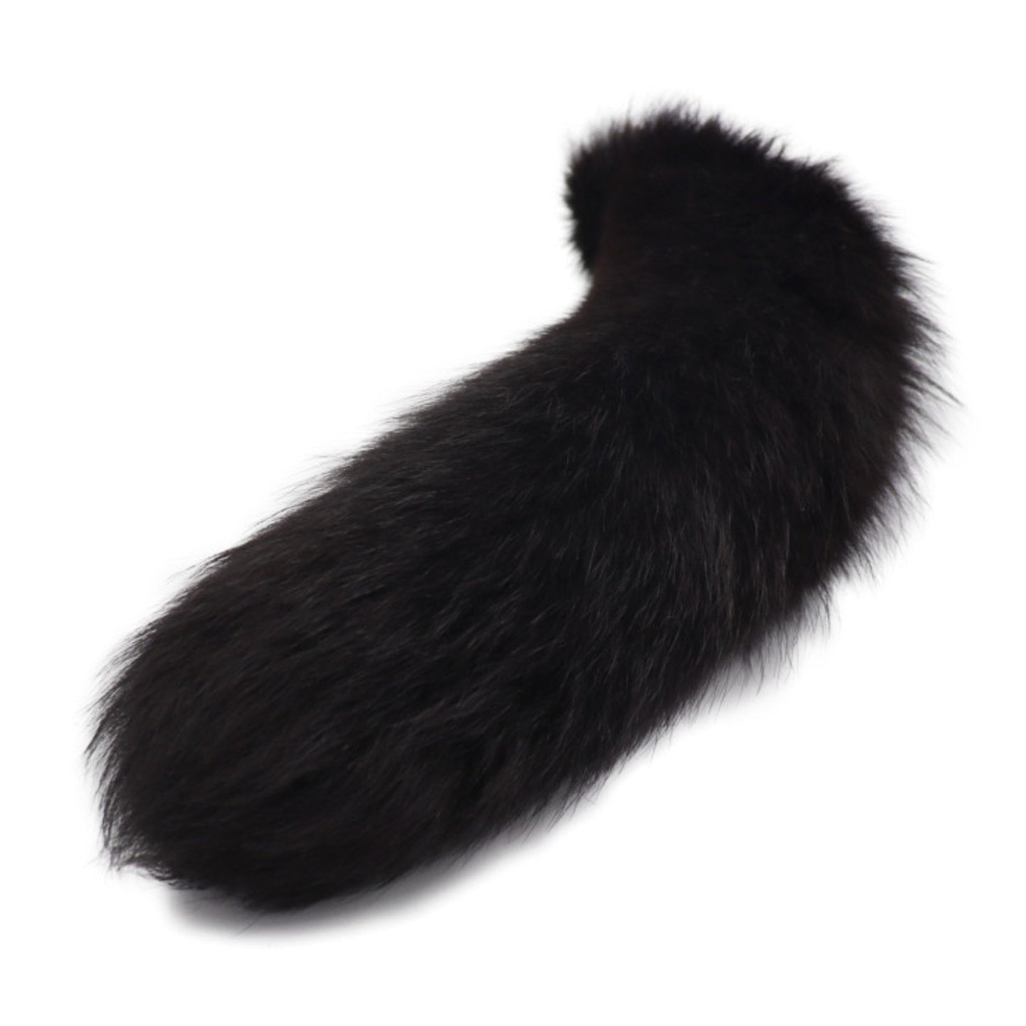 Celine Fox Tail Fox Tail Keychain Fur Black Key Ring Bag Charm R2219123007166