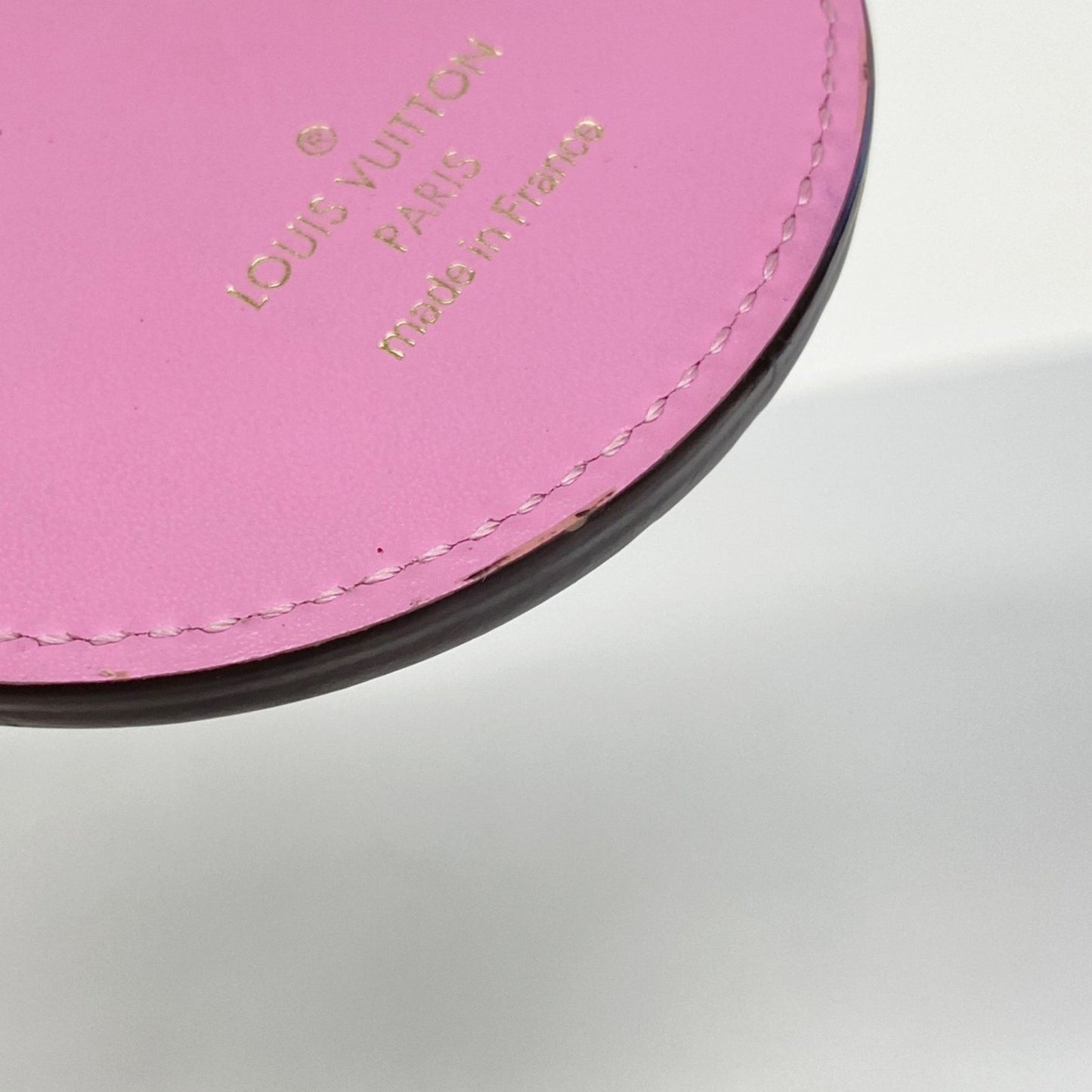 Louis Vuitton Vernis Porte Clay Lustre Keychain M00621 Pink Blue