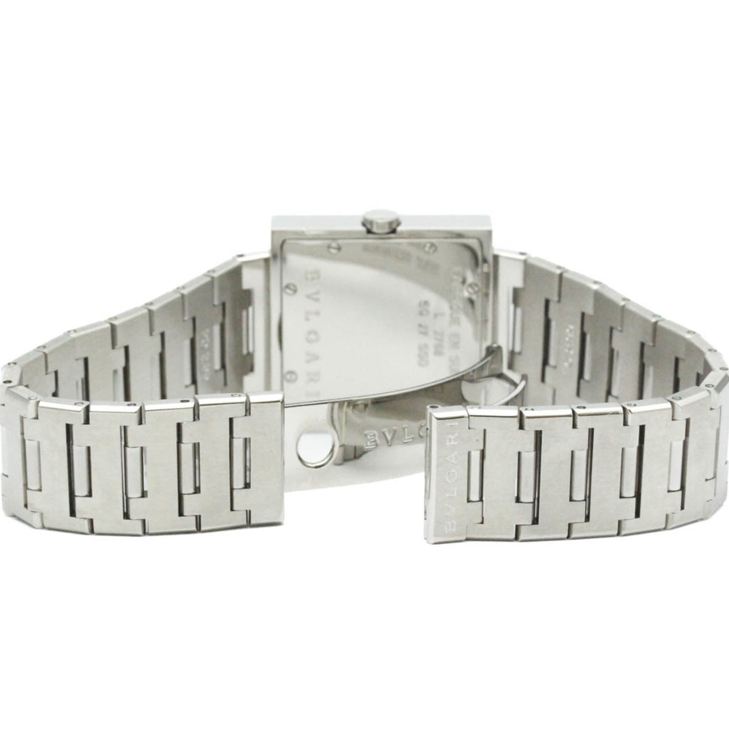 Polished Bvlgari Quadrato Stainless Steel Quartz