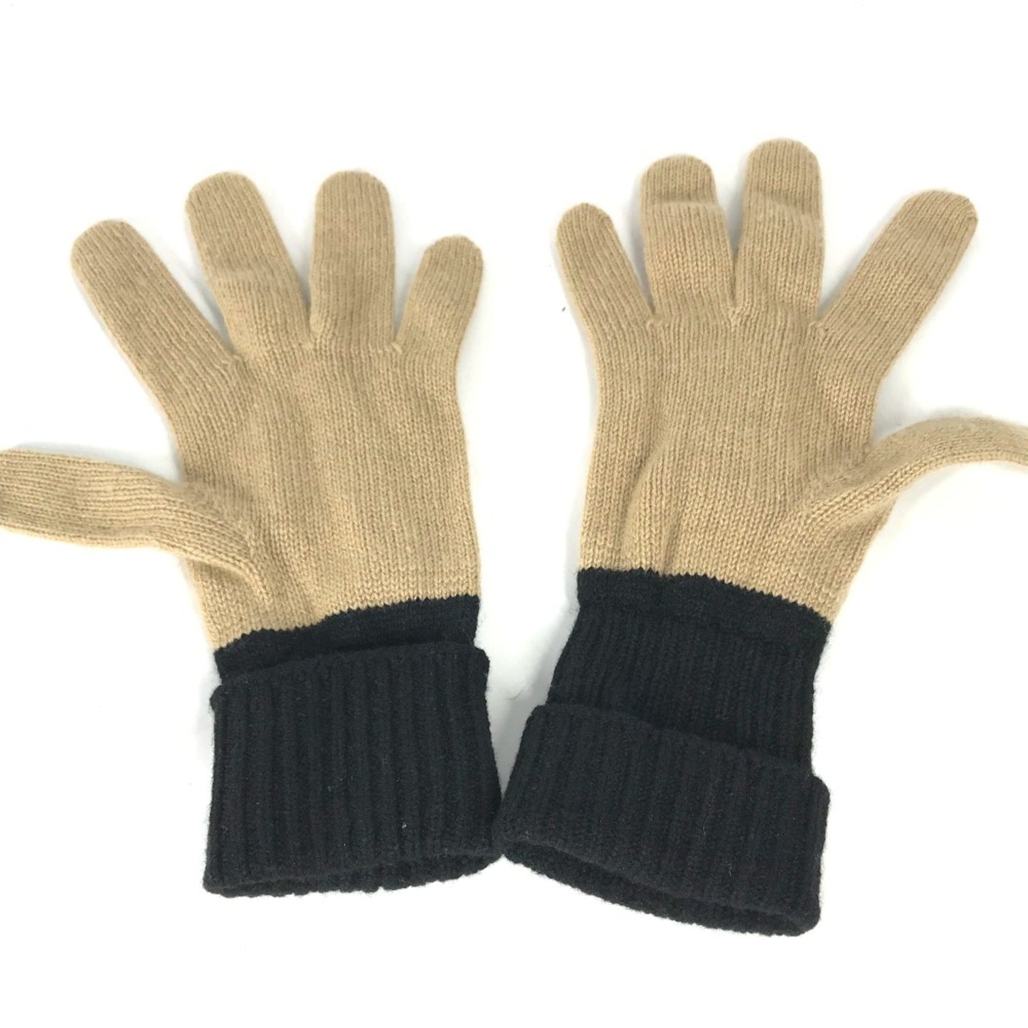 Burberry Bicolor Glove Gloves Beige Black