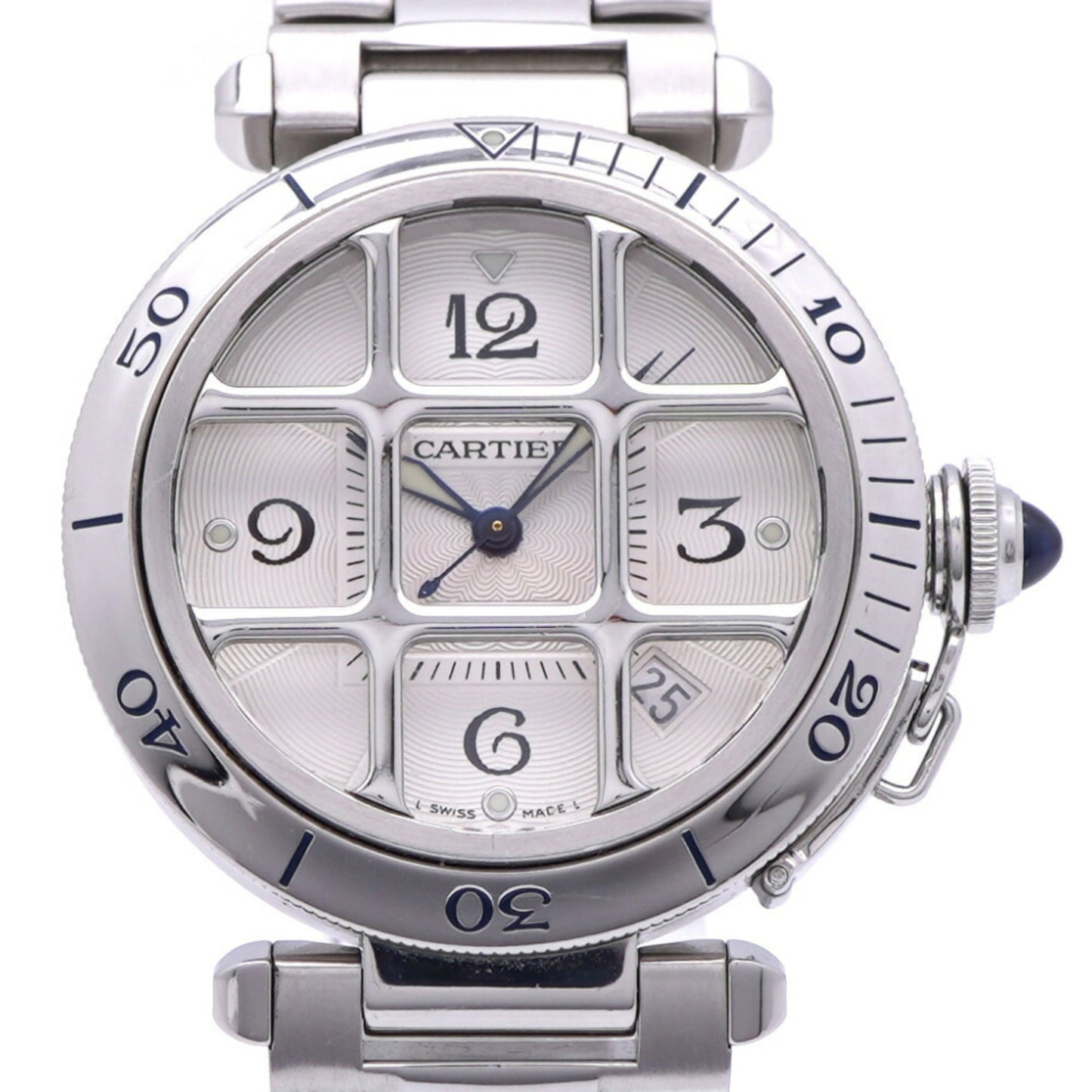 Cartier Pasha Convex Grid W31059H3 Automatic Watch