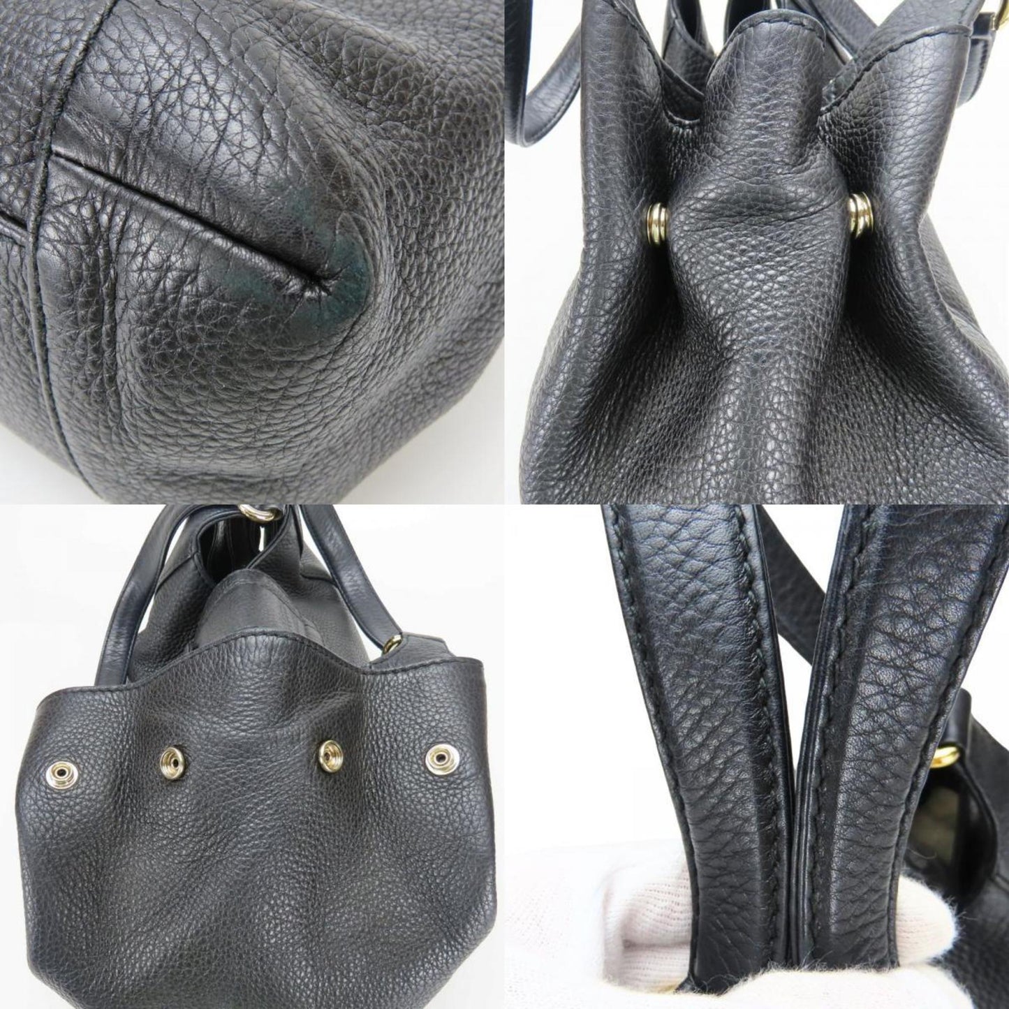 Gucci Tote Bag 268747 Leather Black