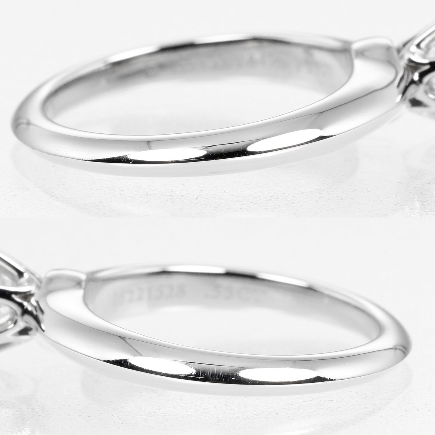 Tiffany & Co. Solitaire Size 7.5 Ring 0.53Ct Vs1/I/3Ex Pt950 Platinum Diamond