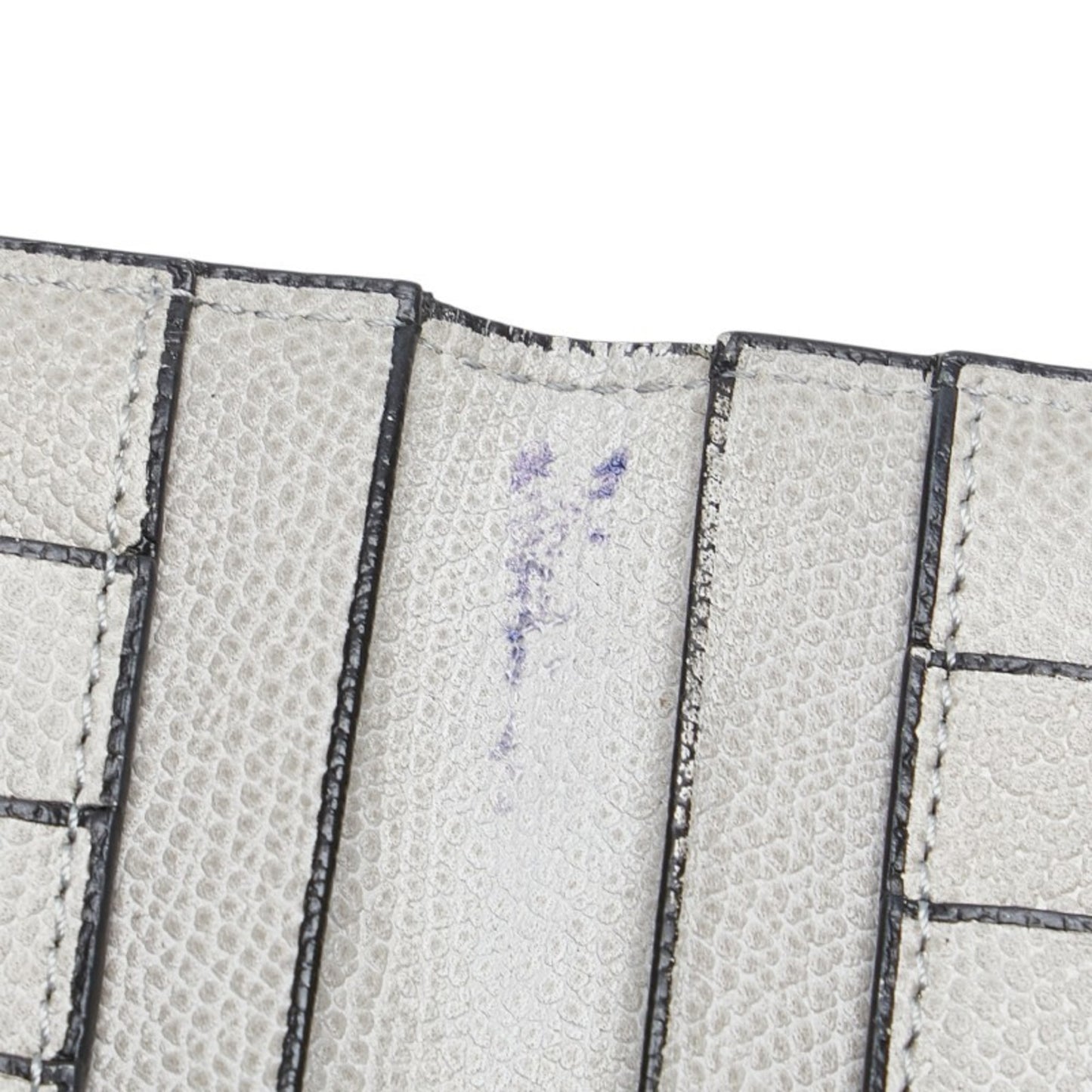 Valextra Vertical 12 Card Long Wallet Billfold Grey Leather