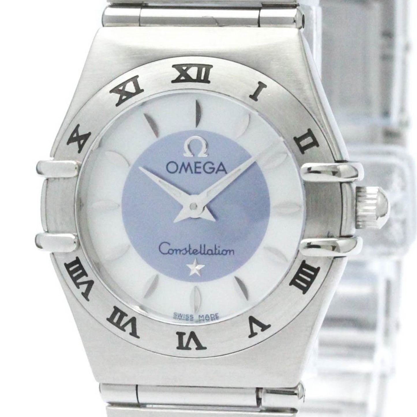 Polished Omega Constellation Mop Dial Steel Quartz