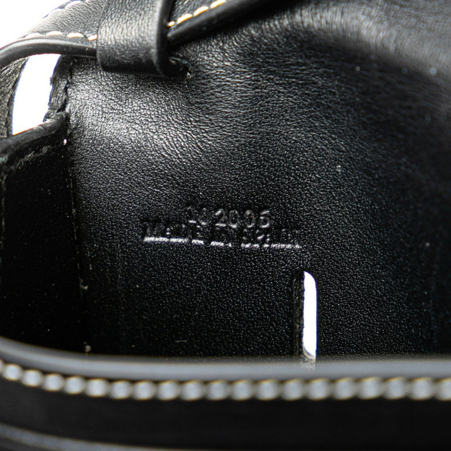 Loewe Anagram Heel Pouch Shoulder Bag Black Leather