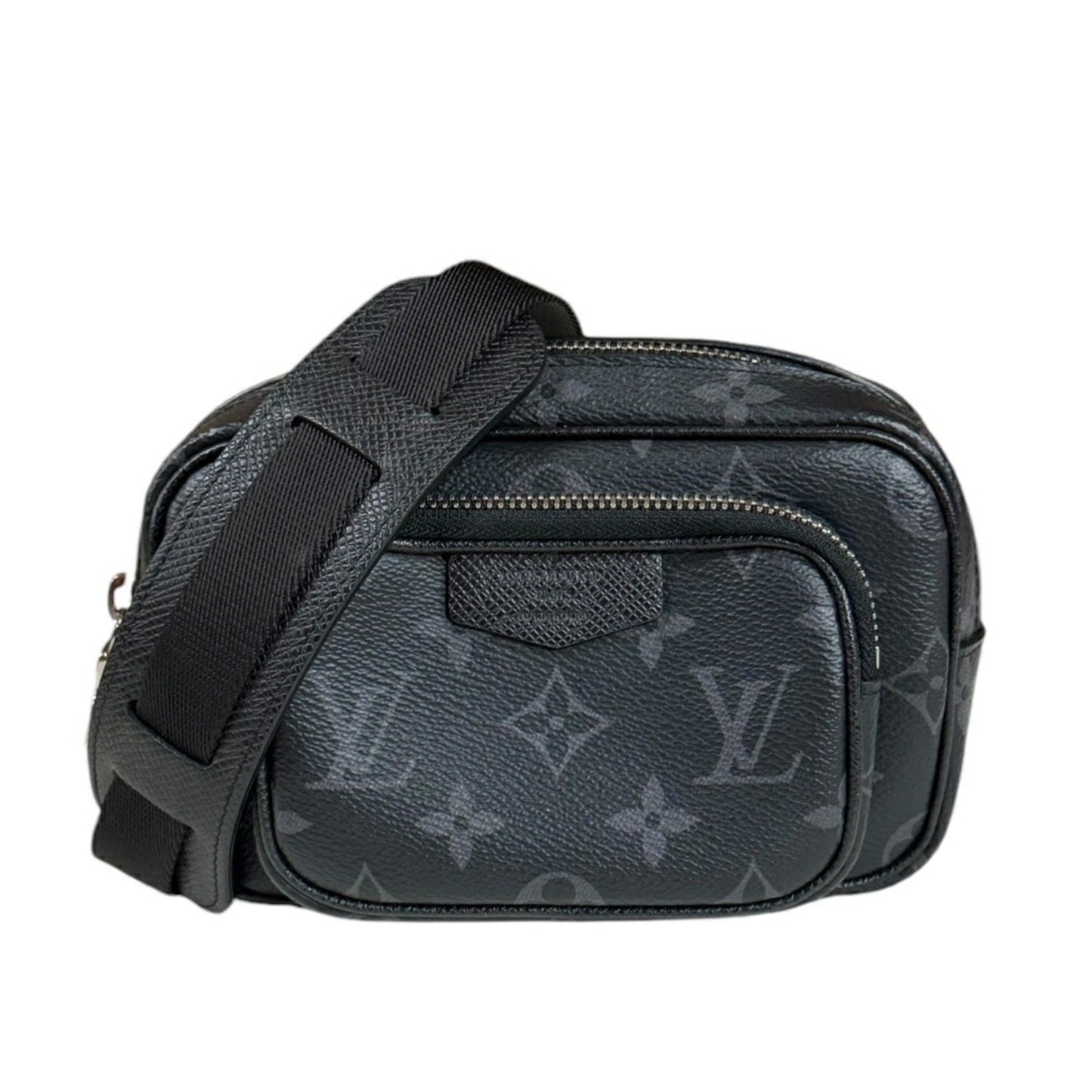 Louis Vuitton Outdoor Pochette Taiga Rama Shoulder Bag Monogram Eclipse M30755 Black
