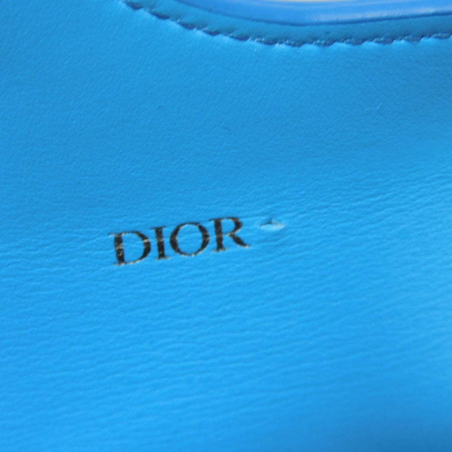 Christian Dior Dior Keychain Airpods Pro Case Flap Smooth Calfskin Neck Strap Metal Blue 2Adkh271Ucl