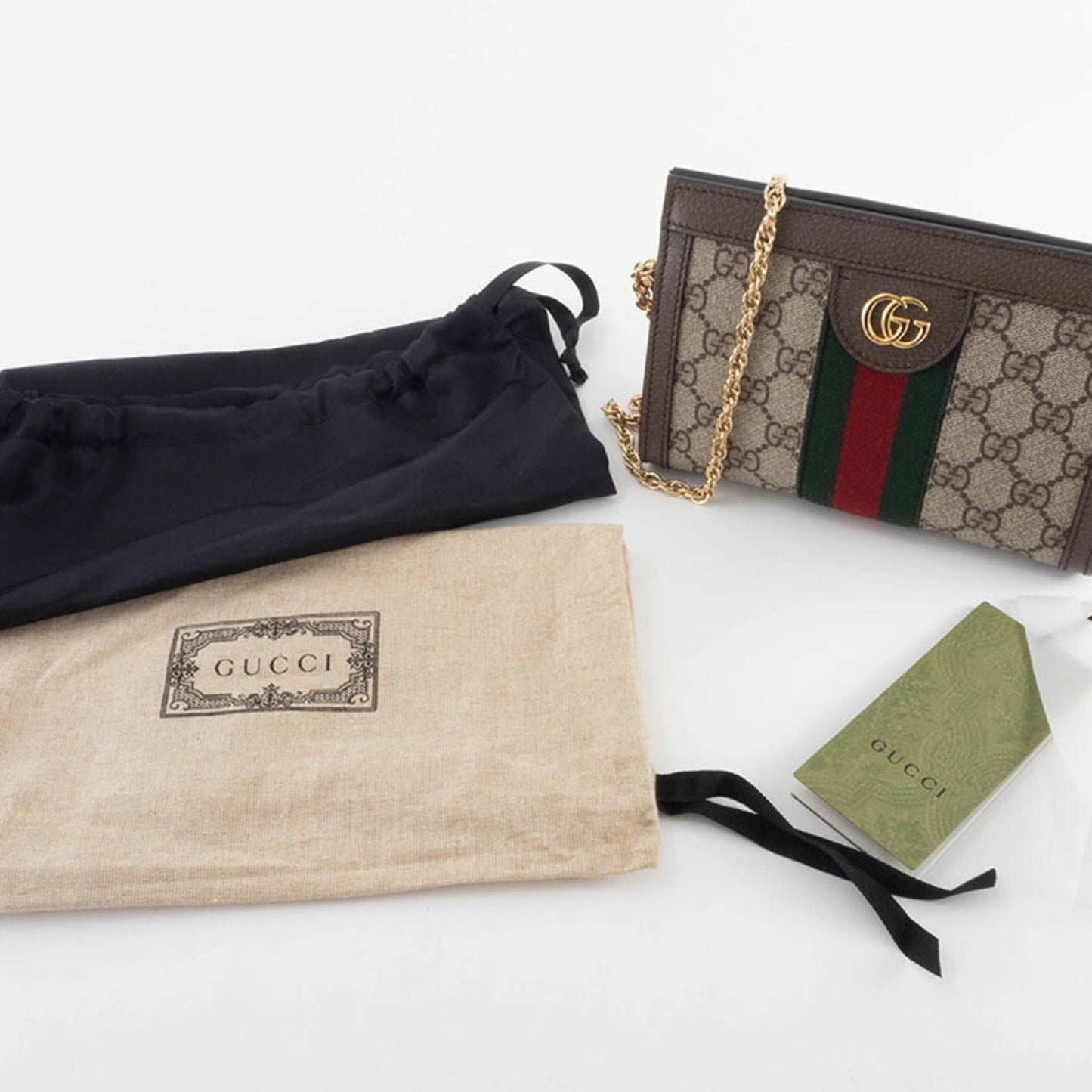 Gucci Gg Supreme Ophidia Shoulder Bag In Beige