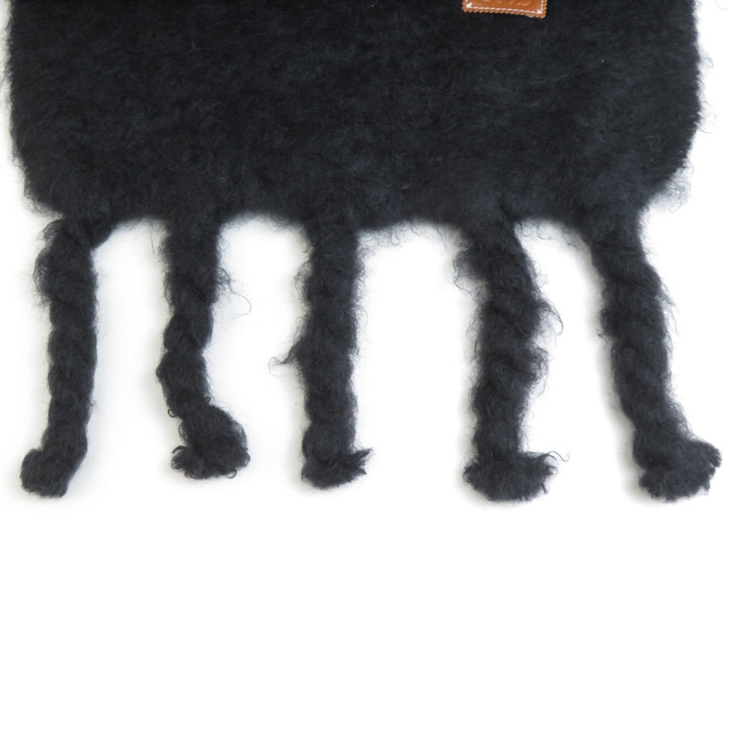 Loewe Anagram Wool Mohair Scarf Black