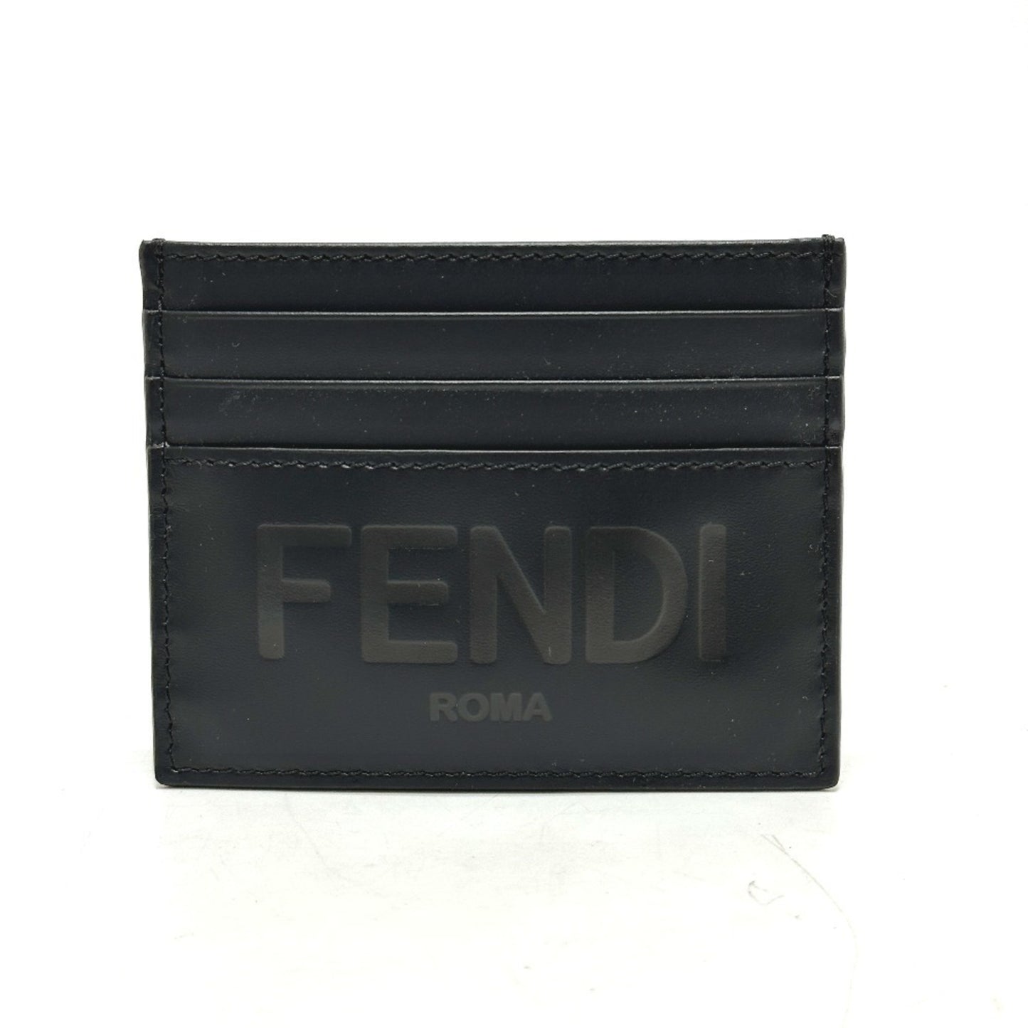 Fendi 7M0164 Business Card Holder Pass Case Holder/Card Leather