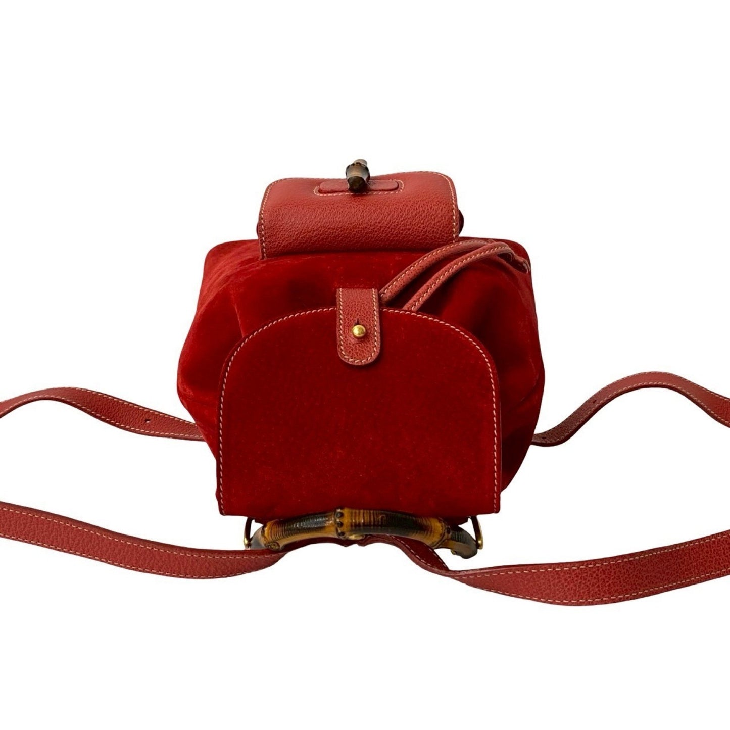 Gucci Old Gucci Bamboo Drawstring Suede