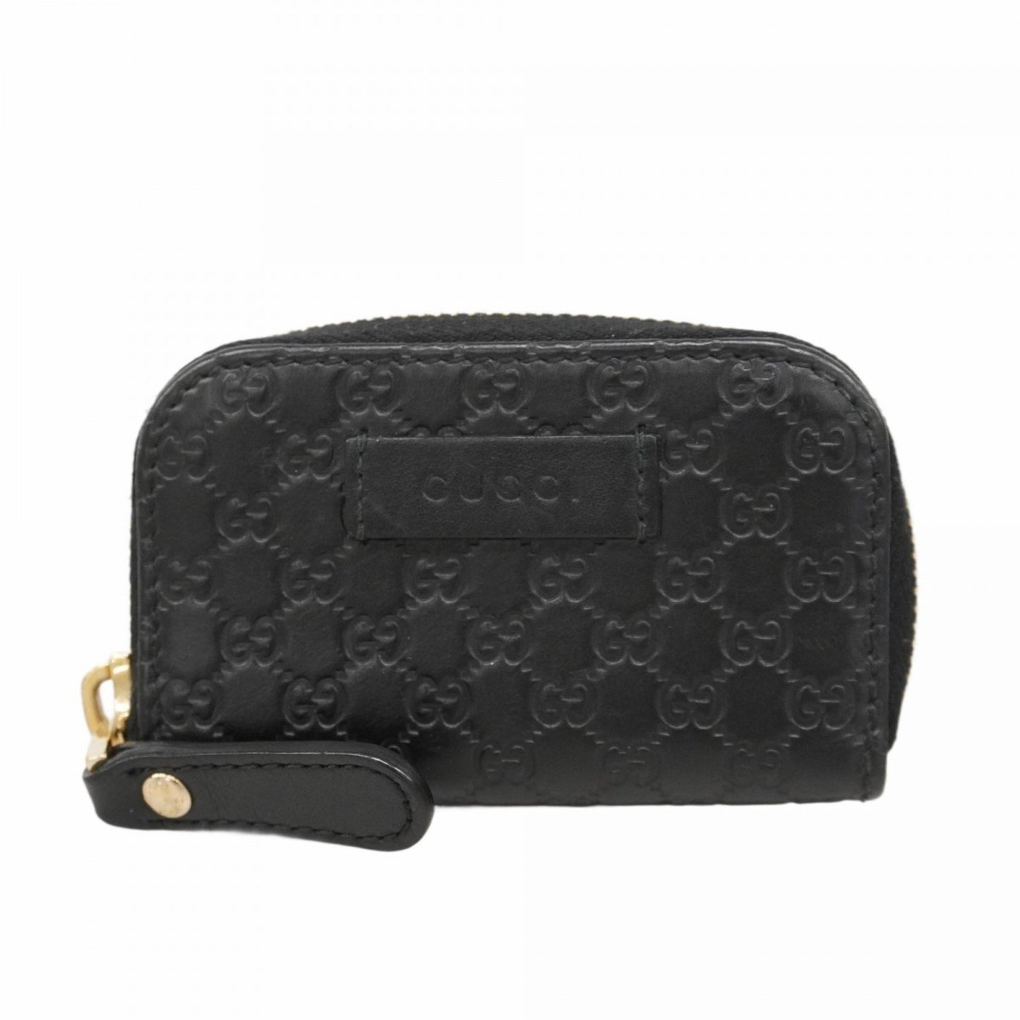 Gucci Micro Guccissima Wallet/Coin Case 449896 Leather Black