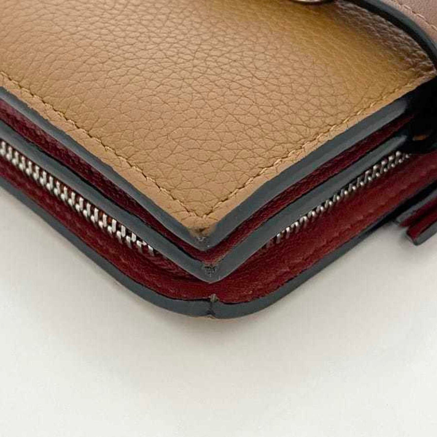 Loewe Bi-Fold Wallet Ec-23032 Brown Anagram C660Z41X01 Leather 262026 Compact Folding Grain Genuine