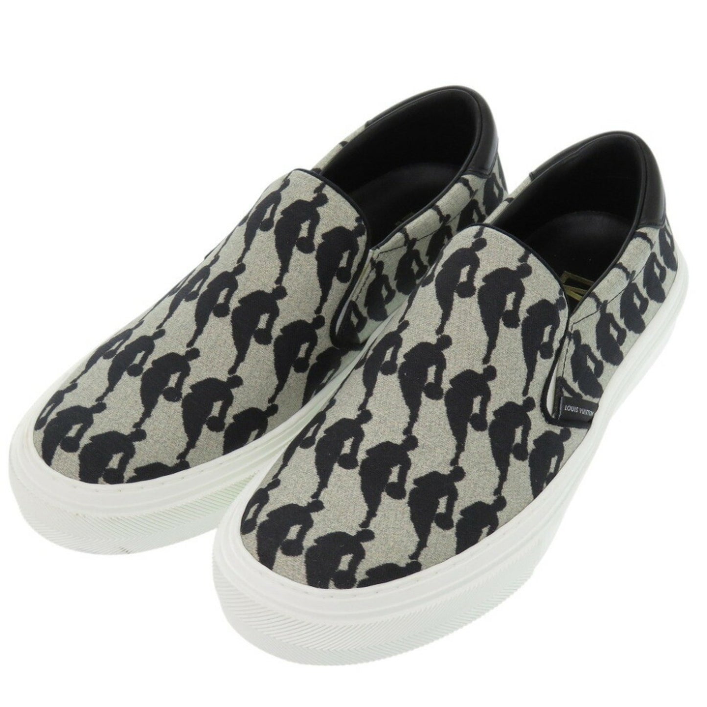 Louis Vuitton X Nba Collaboration Trocadero Canvas Leather Grey Sneakers