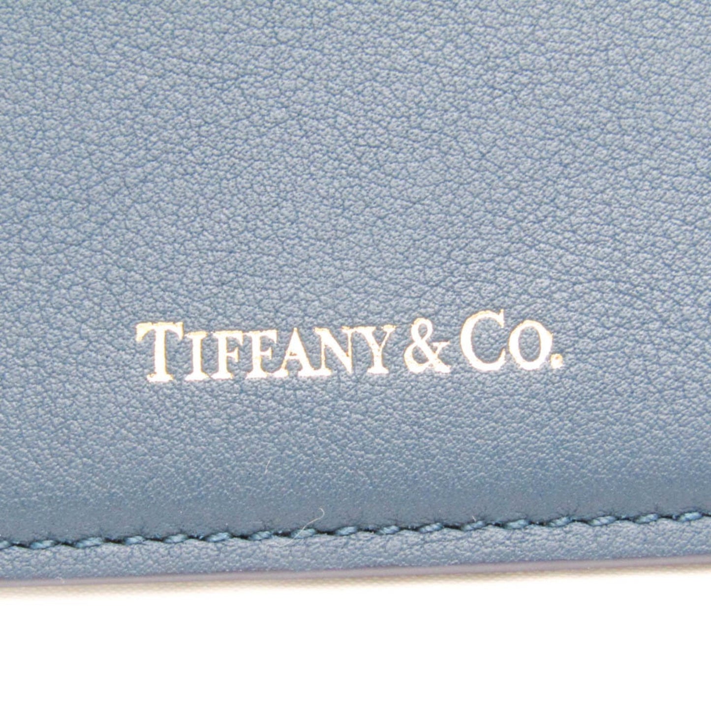 Tiffany Leather Card Case Navy