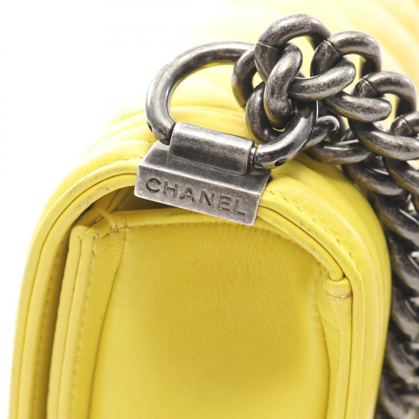 Chanel Boy Chanel Small Chevron V-Stitch Shoulder Bag Lambskin (Sheepskin)