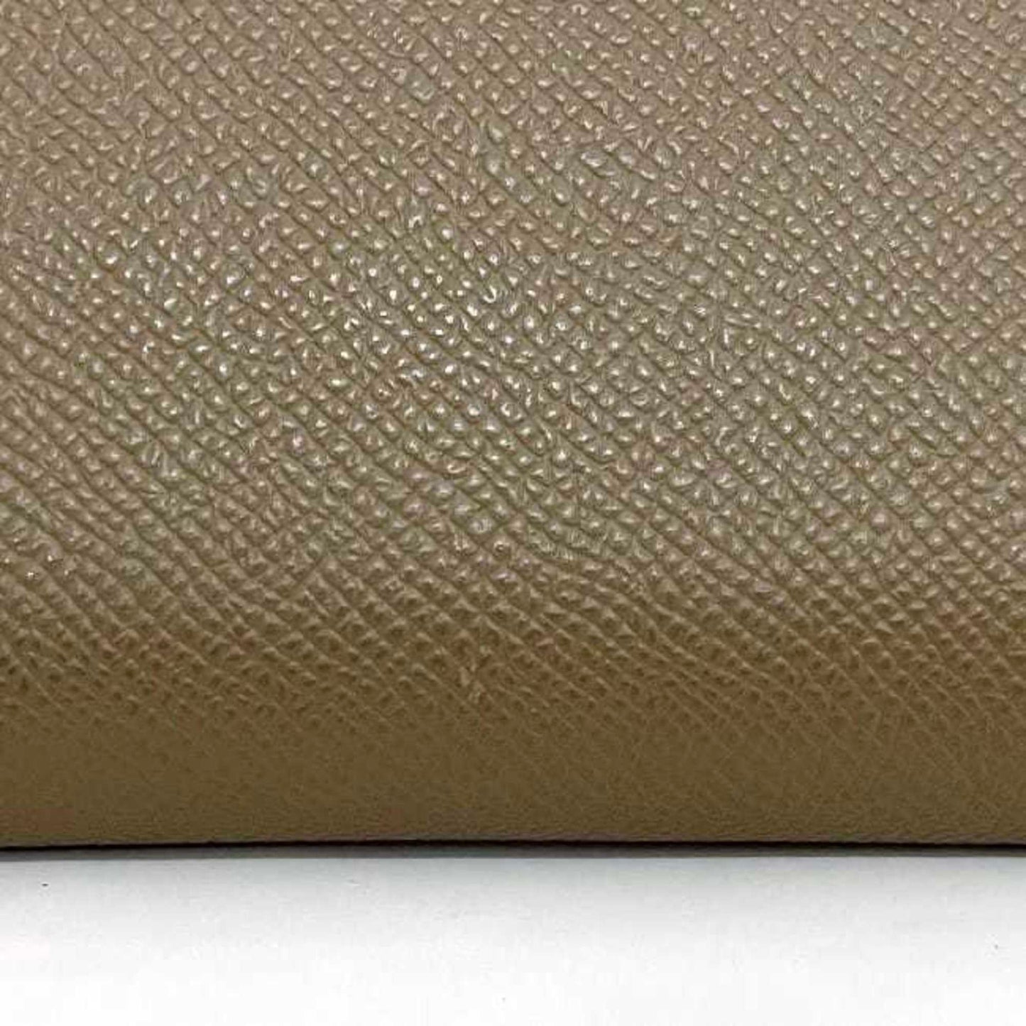 Hermes Round Long Wallet Azap Silkin F-22990 Beige Etoupe Leather Epsom Silk Z Stamp Hermes