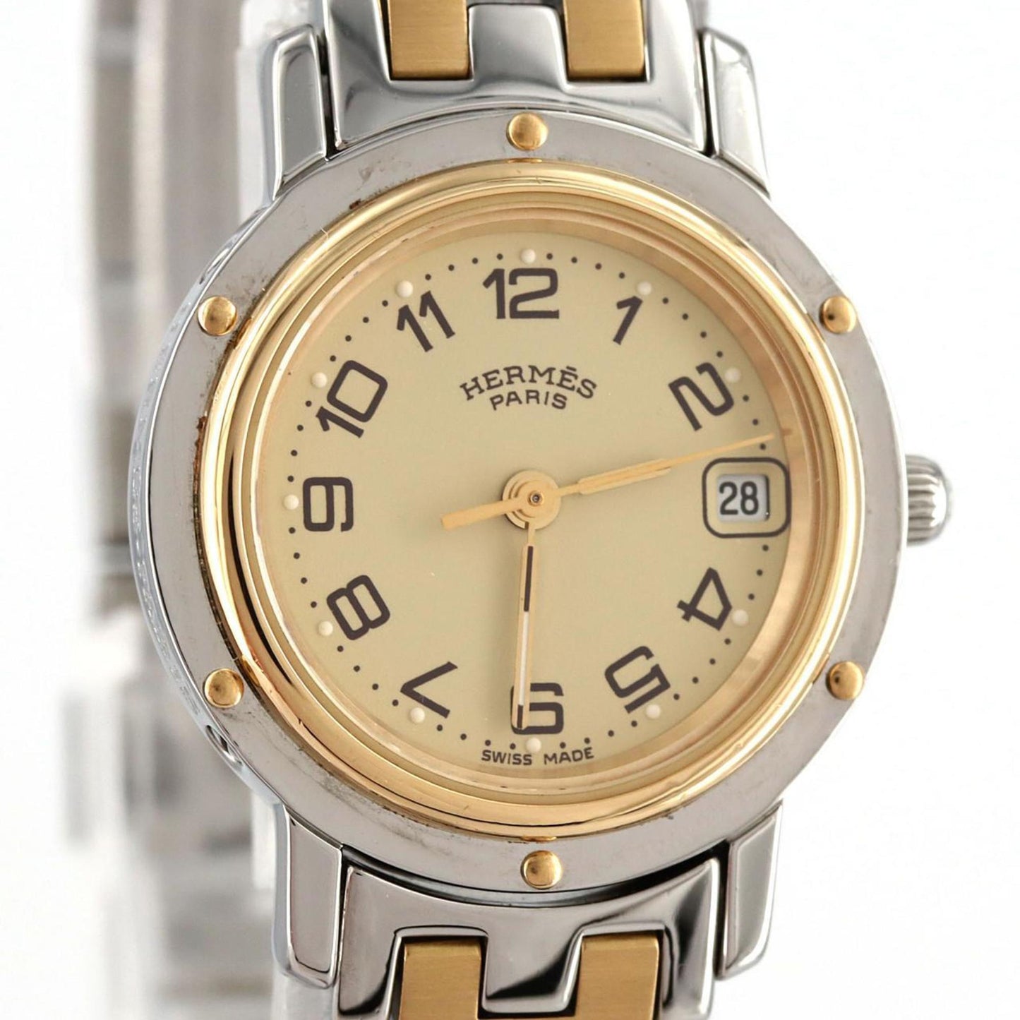 Hermes Clipper Combi Cl4.220 Ssxgp Quartz Watch