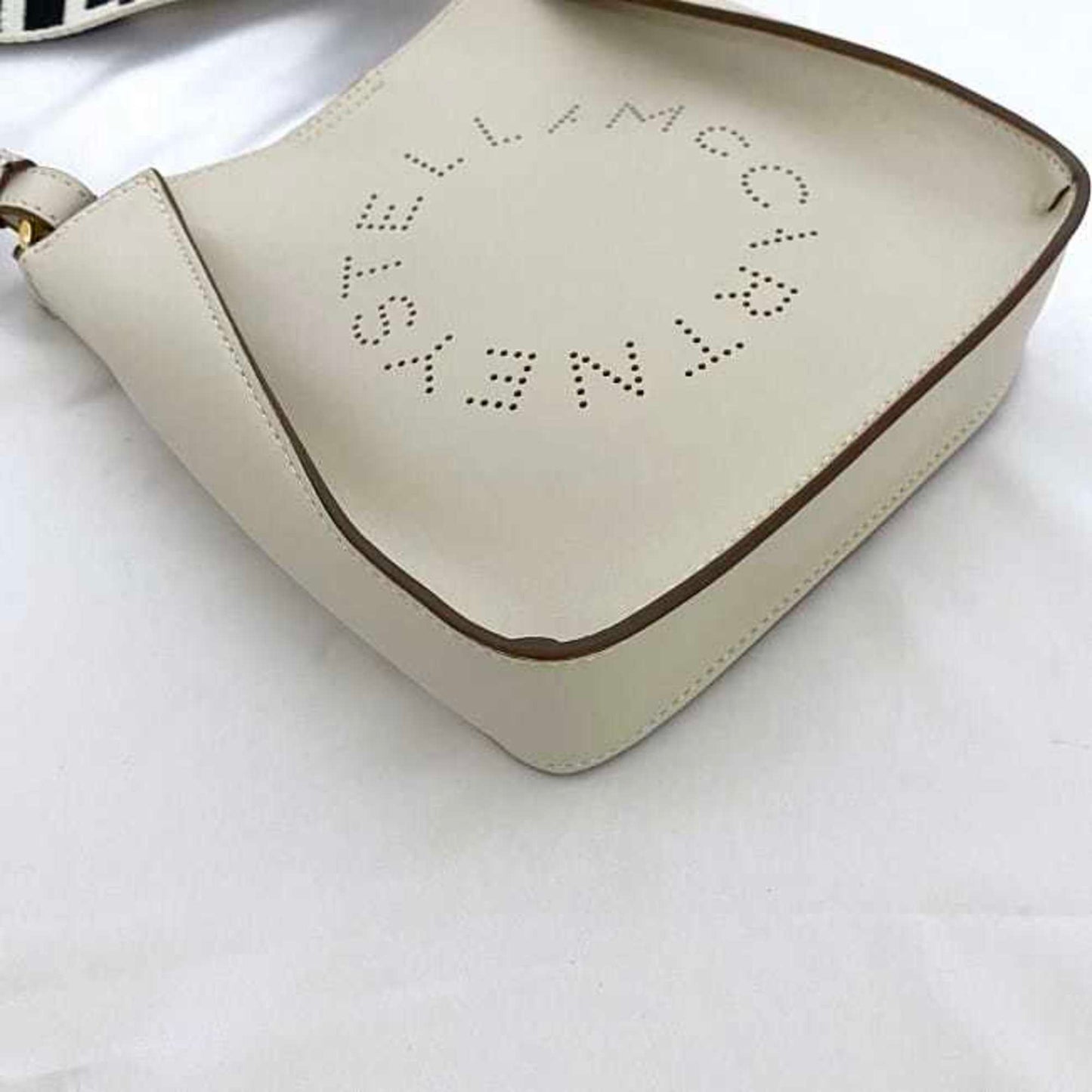 Stella Mccartney Shoulder Bag Cream White 700084 W8542 Ec-19939 Leather Canvas Stella Mccartney