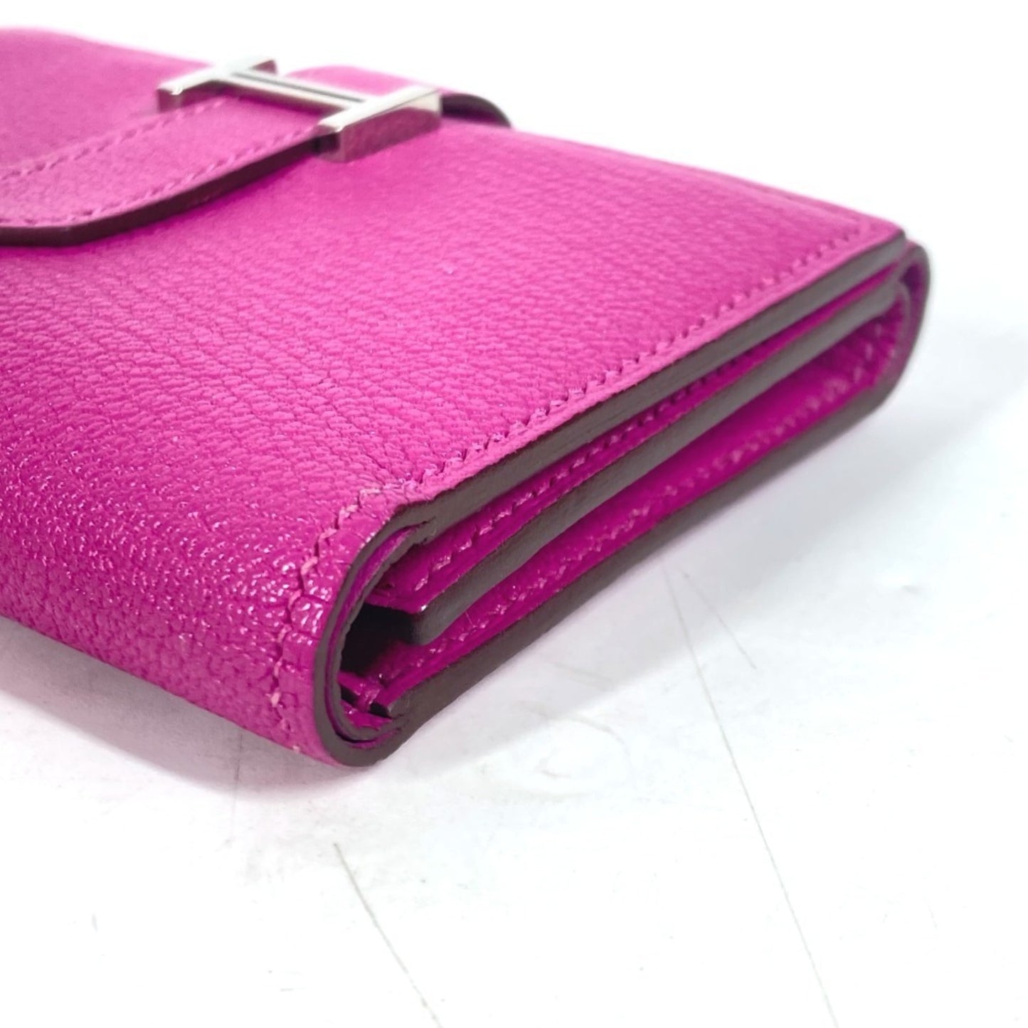 Hermes Bearn Compact Combination Wallet Tri-Fold Chevre