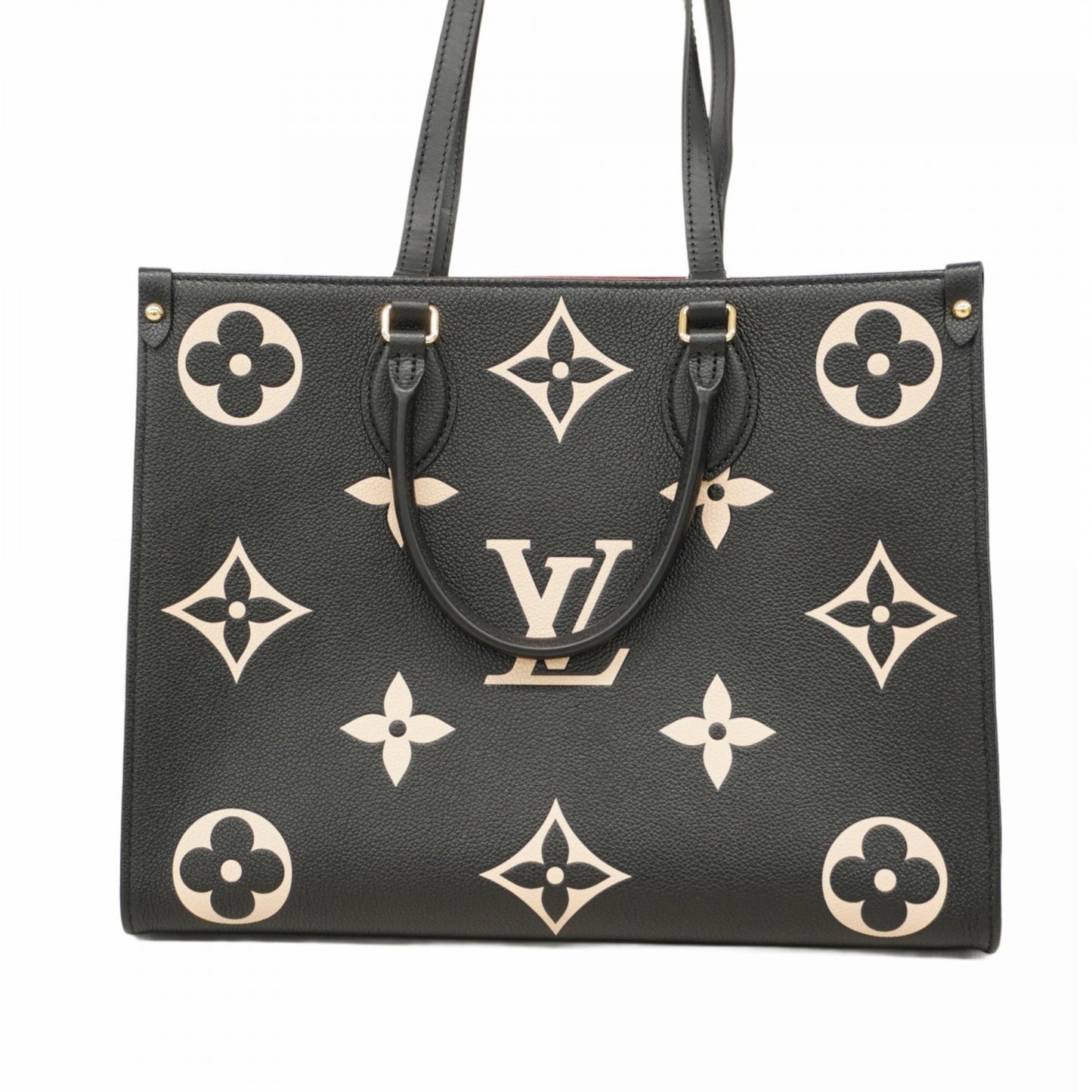 Louis Vuitton Monogram Empreinte On-The-Go Mm Tote Bag M45495 Black/Beige 2-Way
