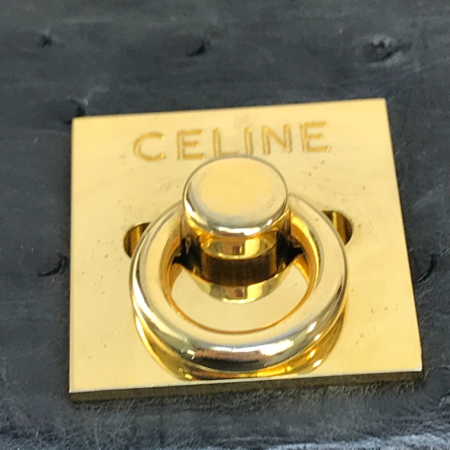 Celine Bag Tote Bag Hand Bag Black/Red/Goldhardware
