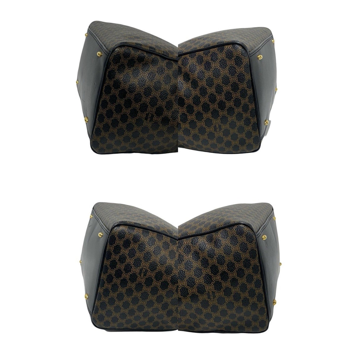 Celine Macadam Blason Triomphe Leather Handbag/Mini Boston Bag