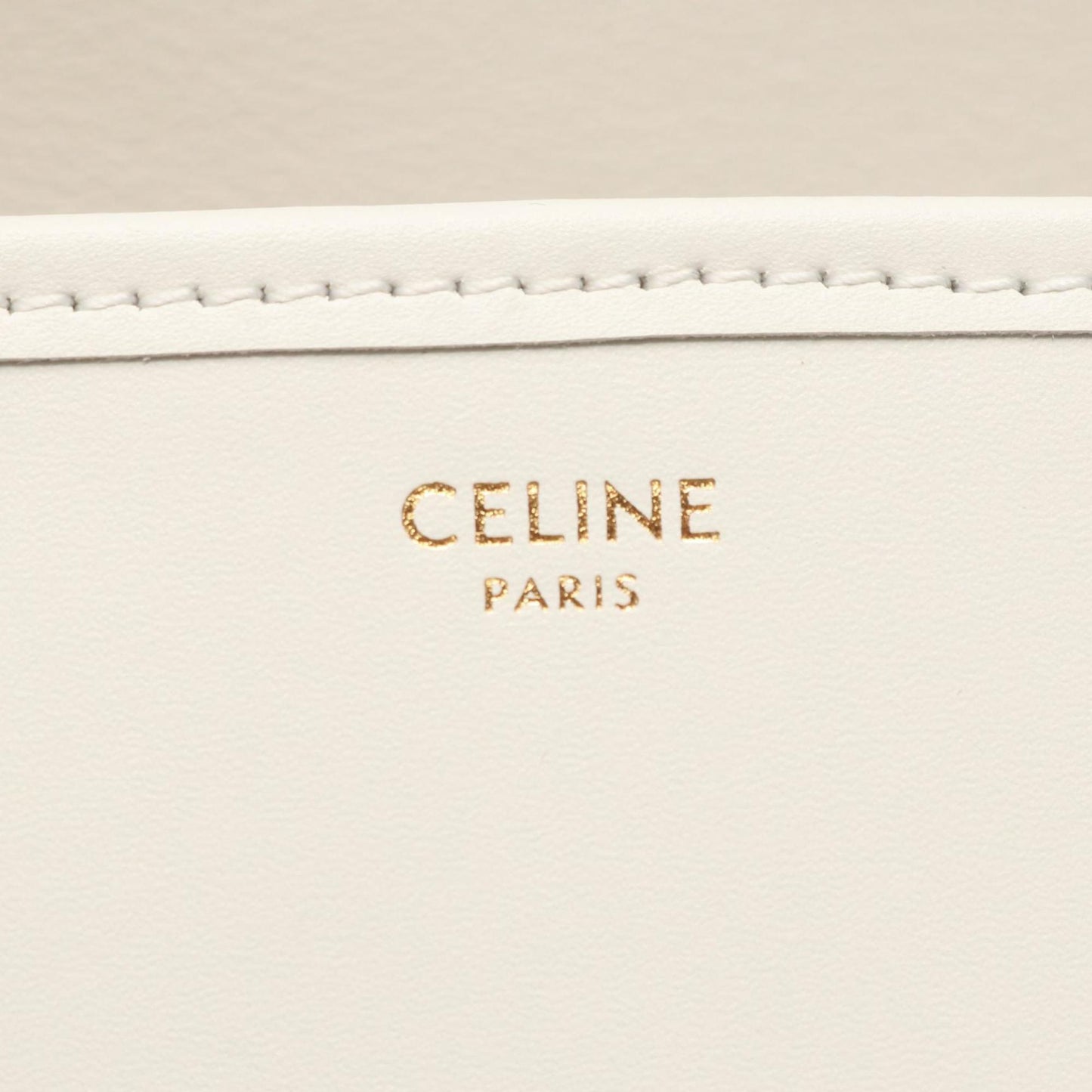 Celine Folco Cuir Triomphe Shoulder Bag Leather Straw