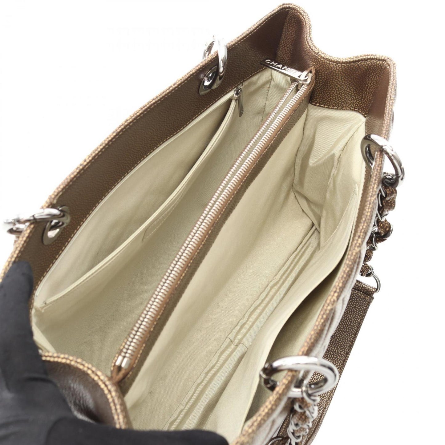 Chanel Matelasse Grand Shopping Gst Tote Bag In Calfskin Leather