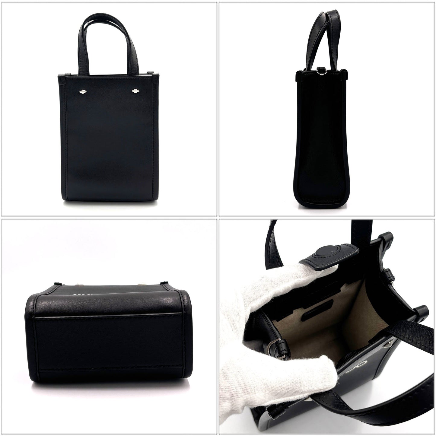 Jimmy Choo Mini N S Tote Tote Bag Black Leather