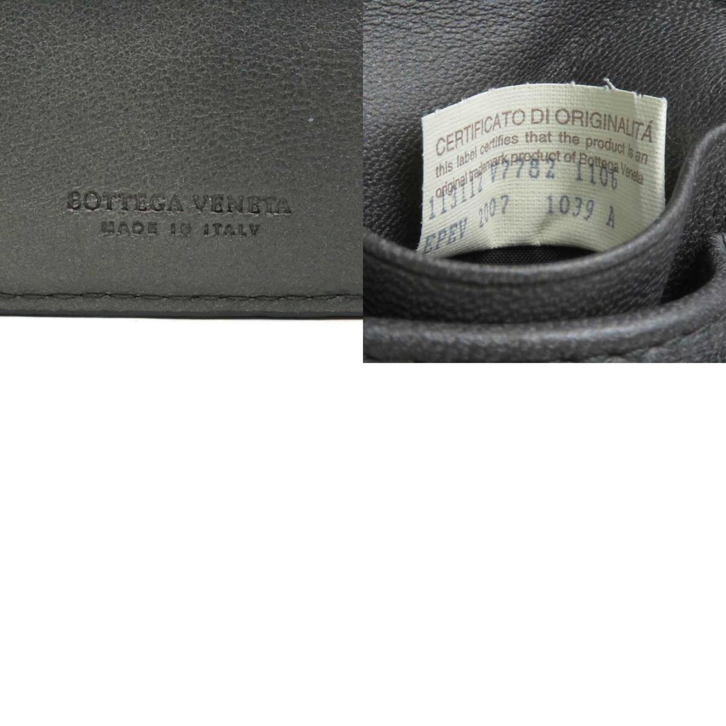 Bottega Veneta Bi-Fold Wallet Intrecciato Leather Dark Grey