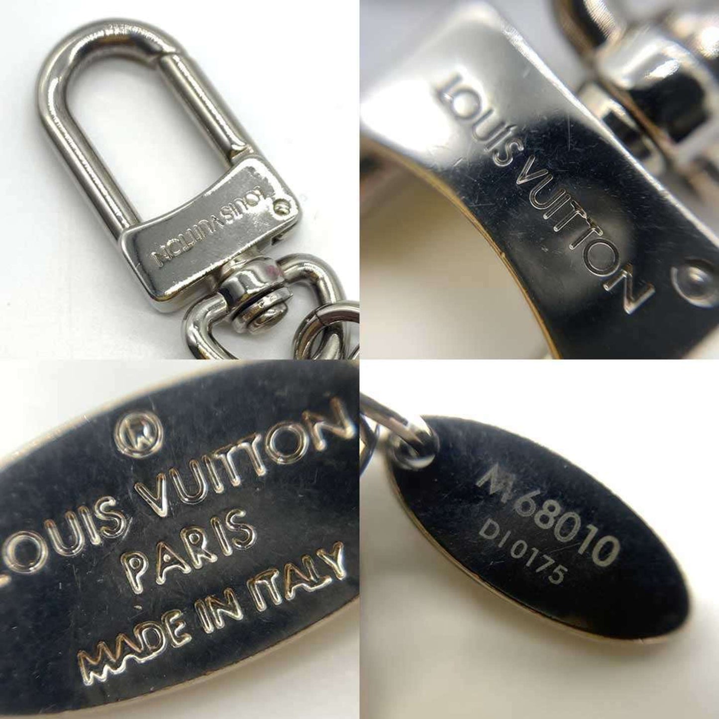 Louis Vuitton Keyring Monogram Flower Twist Keychain White X Silver Louis Vuitton
