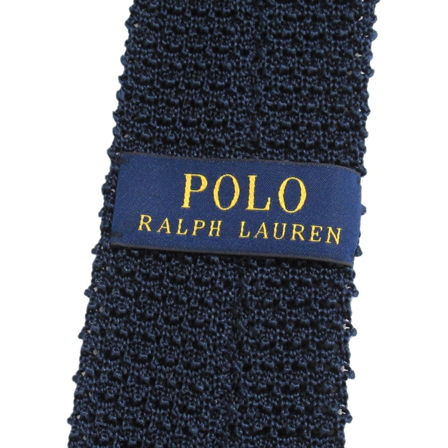 Polo Ralph Lauren Silk Polo Bear Knit Tie Navy