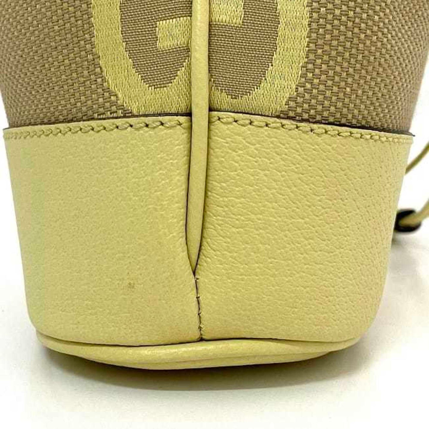 Gucci Shoulder Bag Mini Bucket F-23500 Yellow Jumbo Gg 550620 Unused Canvas Leather 498879 Gucci