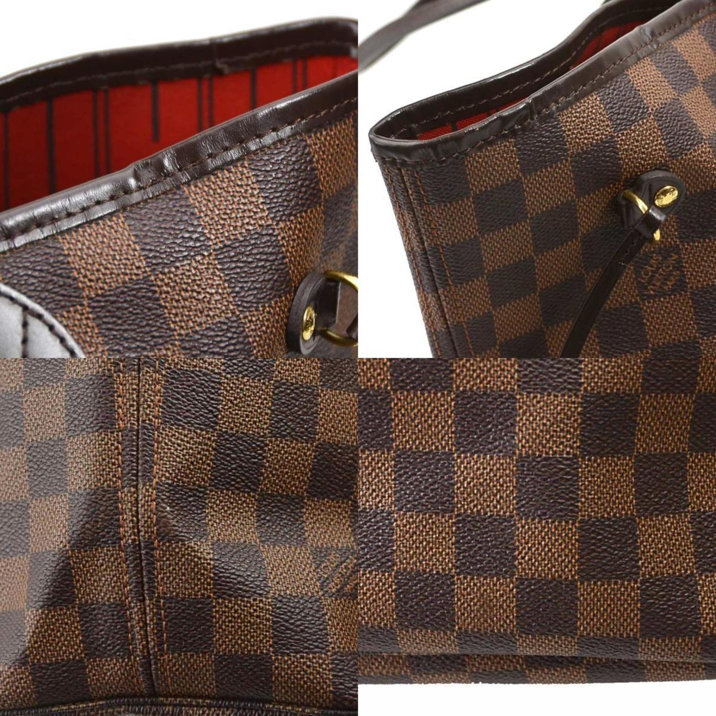 Louis Vuitton Louis Vuitton Tote Bag Damier Neverfull Mm Canvas Brown Gold