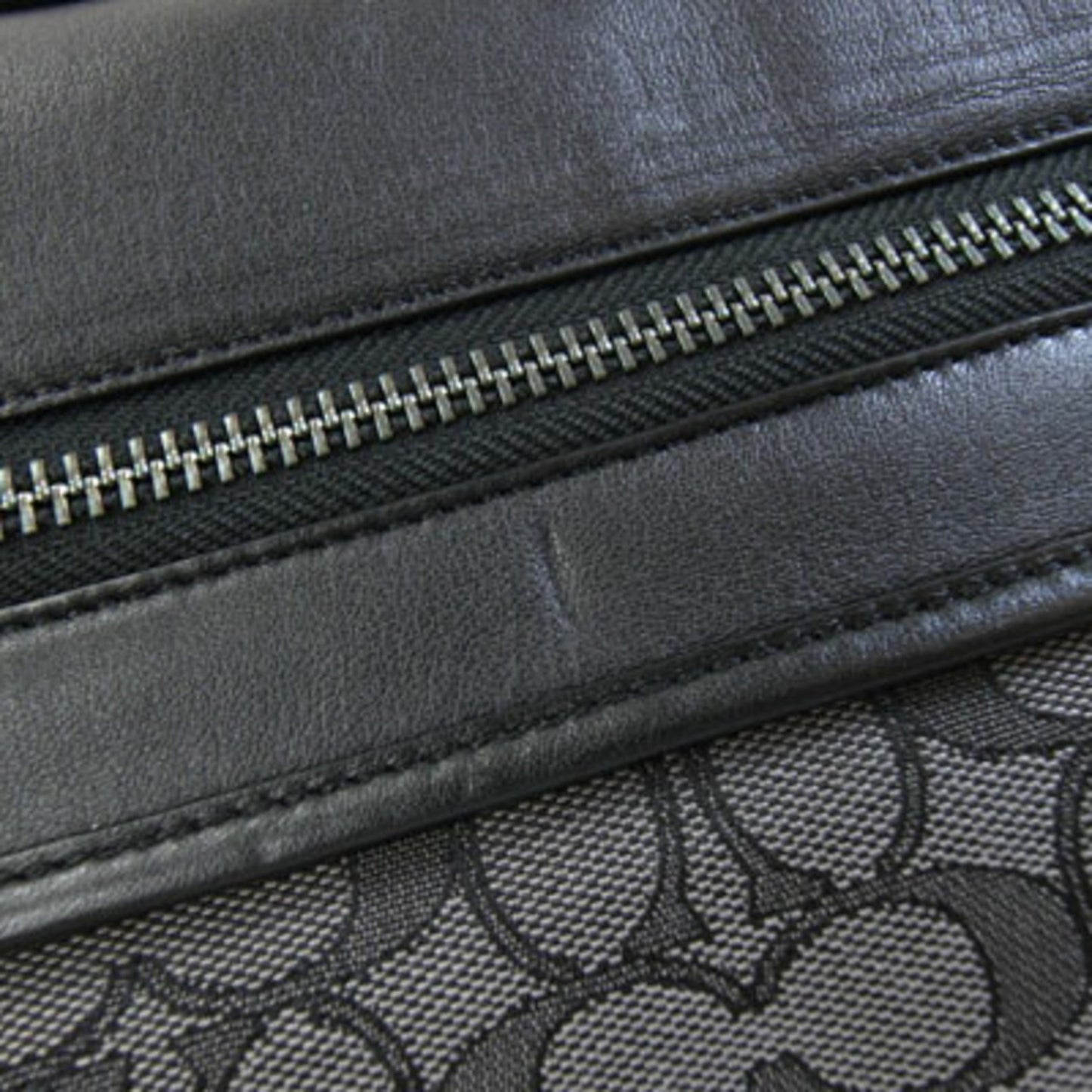 Coach Signature League Bike Bag Cc072 Gray/Black Leather/Canvas Crossbody