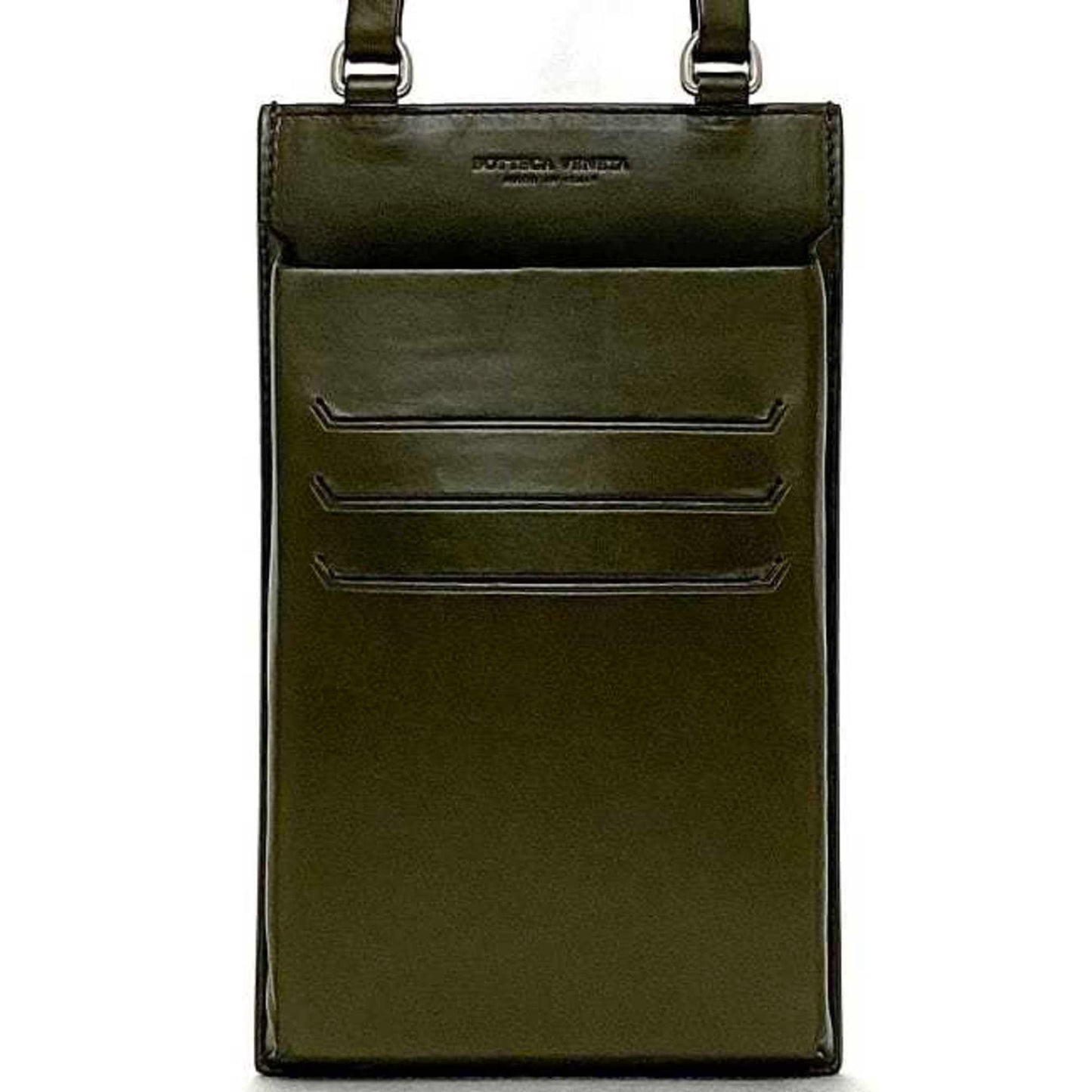 Bottega Veneta Shoulder Pouch Ec-22154 Grey Green Leather P009992940 Bottega Veneta Crossbody Bag