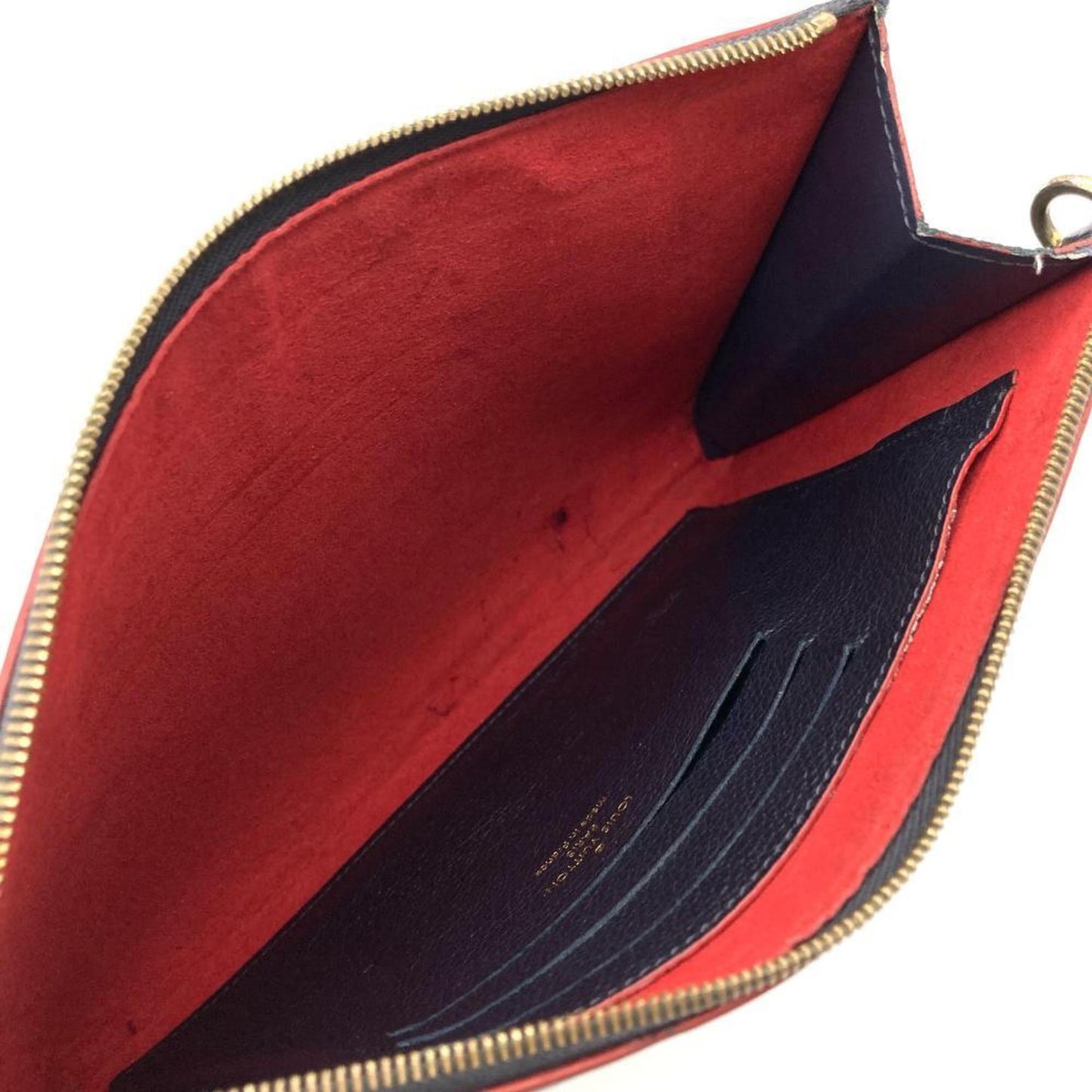 Louis Vuitton Louis Vuitton Pochette Melanie Mm Clutch Bag Monogram Empreinte M68706 Navy Tn4189